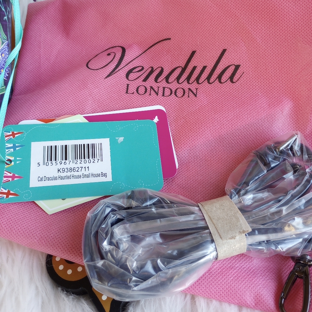 WALLET SOLD Vendula London Hallowee Cat Dracula's Haunted House Bag - Picture 12 of 16
